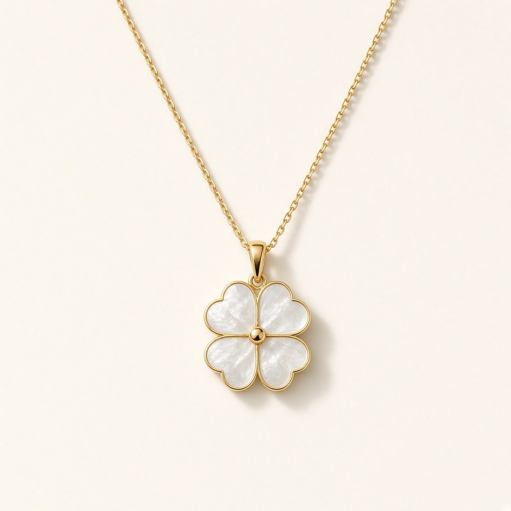 Night Bloom mother-of-pearl pendant
